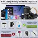 Voltage Converter US to Europe with 4 USB + 3 AC Outlets, 2300W Power Converter European Travel Plug Adapter for EU/UK/Italy/Asia/India/South Africa/Australia