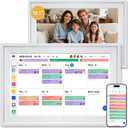 Yofidra 10.1" Digital Calendar, Smart Electronic Calendar with Chore Photo Meal Reward To-do Chart, Desk Planner for Family Schedule, Wifi Interactive Touchscreen Display with Stand, White, 32GB