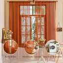 Sutuo Home Terracotta Boho Lace Curtains 2 Panels 84 Inches Long for Living Room&Bedroom, Burnt Orange Crochet Privacy Farmhouse Vintage Tassels Retro Halloween Window Sheer Curtains Rod Pocket,50" W