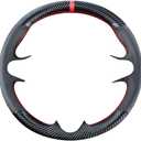 DIY Stitching Carbon Fiber Steering Wheel Cover for Honda Civic 8th Generation 2006 2007 2008 2009 2010 2011 3 Spokes 13.5-14.5 inches Leather Interior Accessories