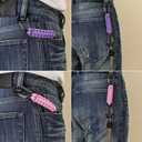 BRAVESHINE Paracord Keychain Carabiner Clip, D Ring Lanyard Hanger Stroller Hook for Water Bottle, Key, Backpacks, Men, Women (1 Pink 1 Green)