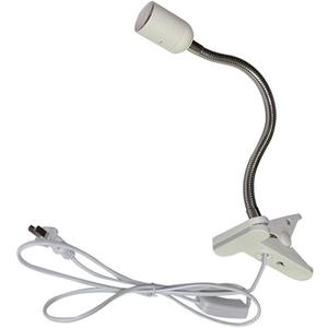 UVA/UVB Reptile Ceramic Heat Lamp - Pet Heating Bulb Holder Clamp - 110V-130V (White)