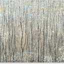 Yihui Arts Abstract Tree Canvas Wall Art - Brown Forest Paintings with Gold Foil - Modern Landscape Pictures for Living Room Bedroom Bathroom Decor