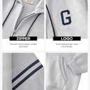 Men's Sports Jacket Thermal Fleece-Lined Midweight Casual Zip Up Hoodies (S-XXL) (Gray, XL)