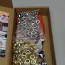 803Pcs Grommet Eyelet Pliers Kit, 1/4 Inch Grommet Tool Kit with 800 Metal Eyelets, Grommet Hand Press kit for Leather Crafts(Inside Dia: 6.4mm/Outer Dia: 12mm (A.I.S.)/Flange Width: ~3 mm)