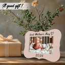 Our First Mother'S Day - Wooden Baby Photo Frame - Pink Frame With Stand, Fits 4X6 Inch Baby'S Photo, Baptism Gifts For Boys And Girls, Holiday Gift For Mom, Children'S Room Decoration - A01