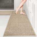 PURRUGS Machine Washable Kitchen Rug Set [2 PCS] (24" x 36"+ 24" x 60"), Non-Slip/Skid Kitchen Runner Rugs & Floor Mats, Super Absorbent Soft Area Rugs for Sink, Kitchen & Laundry, Beige