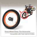 E-Bike Front Wheel Outer Tire Accessories Compatible with Tutto Tutti Soleil 01 Electric Bikes, 60/100-14 Rubber Black