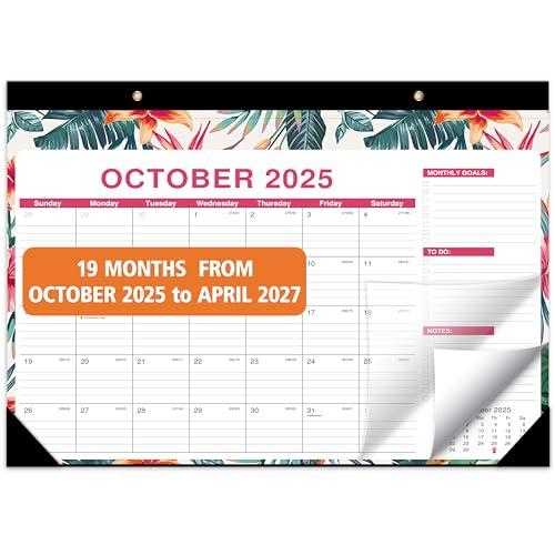 Desk Calendar 2025-2027, October 2025 to April 2027, 21 Months Calendar with TO-DO List 16.5 * 12 Inch, 2025-2027 Desk Calendar for Home or Office Planning and Organizing Pack Of 2