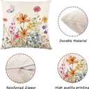 ONFAON Spring Decorations for Home - Spring Pillow Covers 18x18, Outdoor Pillow Covers Springtime Farmhouse Throw Pillow Cover Garden Linen Cushion Case for Home Decor