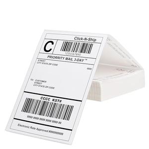 L LIKED 4x6 Thermal Labels Fanfold, Direct Thermal Shipping Labels - Perforated and Strong Adhesive