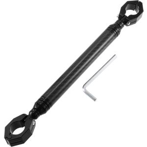 X AUTOHAUX Universal 22mm Aluminum Alloy Carbon Fiber Pattern Black Motorcycle Balance Bar Crossbar Handlebar Adjustable Motorbike