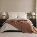 EVERGRACEHOME Chunky Chenille Knit Throw Blanket, 108x92, Terracotta Clay | Sculpted Moss Stitch, Chic Modern Farmhouse, All-Season Warmth, OEKO-TEX Certified, Oversized King for Couch, Bed, Sofa