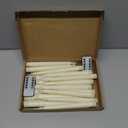 Tuanse 24 Pack 24 Pack Flameless Flicker Taper Candles Bulk with Remote and Timer, Battery Operated LED Warm White Taper Candles Light for Home Wedding Decoration Gifts (Beige,8 Inch)