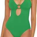 BECCA Women's Marble Canyon One Piece Swimsuit, Adjustable, Bathing Suits, Size: M