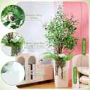 Giegxin 2 Pcs Artificial Olive Tree Combo 4ft Tall Faux Olive Trees with Tapered Planter & 5 Decorative Plants, UV Resistant Fake Floor Potted Plants for Indoor Outdoor Porch Home Office Decor (White)