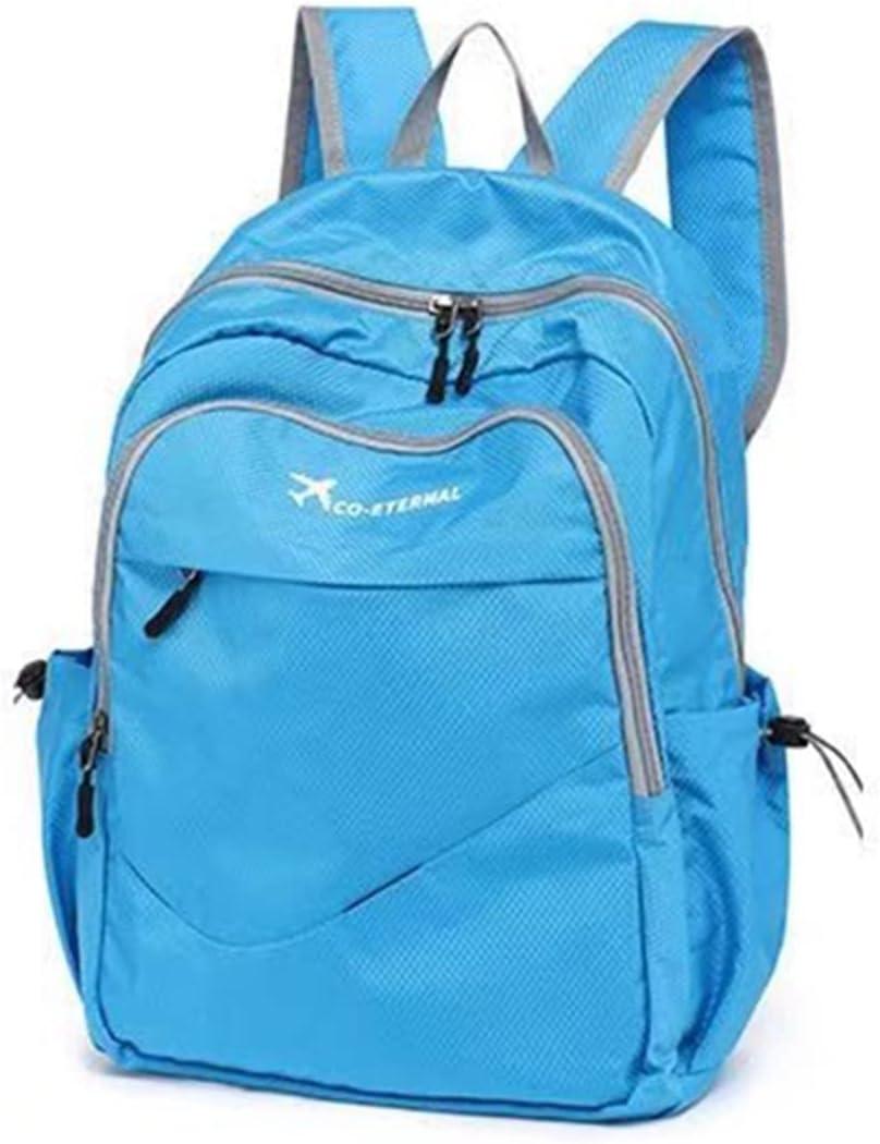 Geboldil Men's and women's lightweight foldable hiking travel backpack waterproof camping backpack blue