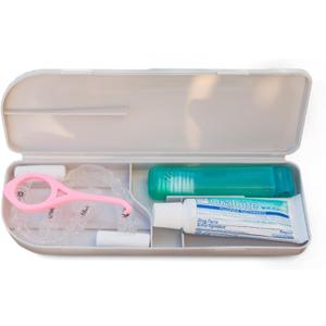 Capsule Dental - Dental Retainer Travel Case, Silicone Retainer Case for Aligners, Mouthguards, and More, Dental Kit Oral Care Tools with Travel Toothbrush and Aligner Removal Tool