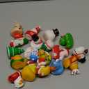 18 Christmas Ducks Bath Toys, Assorted Cute Rubber Duckies Bulk for Christmas Party Favors, Mini Ducky Baby Bathtub Shower Pool Toys for Kids, Xmas Table Dcorations Stocking Stuffers Gifts