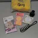 Short Curly Wigs for Black Women Soft Black Big Curly Wig with Bangs Afro Kinky Curls Heat Resistant Natural Looking Synthetic Wig for African American Women (Yellow)