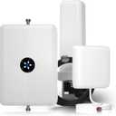 Cell Phone Booster for Home, 3G 4G LTE 5G Band 66/2/4/5/12/13/17/25 Cell Phone Signal Booster, Cell Booster for All U.S. Carriers - Verizon, AT&T, T-Mobile | FCC Approved (Blanco)