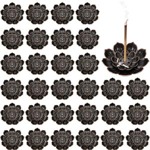 30 Packs Incense Holder Lotus Sticks Incense Burner Vintage Flower Shaped Incense Holder for Sticks Burner for Home Fragrance Yoga Sauna SPA