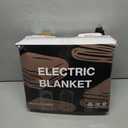 VELLUBAM Faux Fur Heated Blanket Throw White - Luxury Fluffy Rabbit Bubble Electric Blanket with 6 Heating Levels, 4 Time Settings, Ideal Gift for Women, Machine Washable (50"x60")