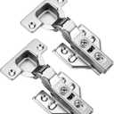 40 Pack 20 Pairs Frameless Soft Close Half Overlay Cabinet Hinges European Cabinet Door Hinges 35mm Cup Concealed Kitchen Cabinet Hinges