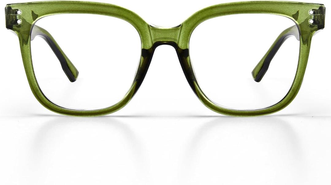 miyya Stylish Reading Glasses for Women, Cheaters Eyeglasses, Oversized Blue Light Readers, Fashion Eye Glasses