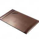 DACASSO Bonded Leather Desk Pad with Side Rails - Luxury Leather Desk Blotter for Writing (30 x 18, Brown)