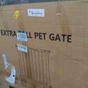 Amibud 41'' Extra Tall Pet Gate for Large Dogs 54.7-63.0'' Wide Indoor No Jumping Over, Heavy Duty Puppy Baby Gate for Doorways, Pressure Mounted Metal Gate for Child Toddler (White)