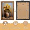12x18 Picture Frame, HD Real Glass 12x18 Vintage Photo Frame, 12 by 18 Poster Frame with Vintage Gold Border Horizontal & Vertical Display for Tabletop or Wall Decor (1 Pack)