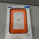 LaCie Rugged Mini, 2TB, 2.5 inches, Portable External Hard Drive, External Storage, for PC and Mac, Shock, Drop and Pressure Resistant, Hard Drive, 2 Year Rescue Services (LAC9000298)