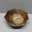 Mother's Day Handmade Large Wooden Bowl Mango Wood Decorative Bowl for Veggies, Fruits Wooden Serving Scalloped Bowl Modern Rustic Home Decorations Home Party Wedding Dcor 12 x 4.5 x 11 Inches
