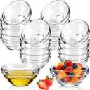 Zhehao 20 Pcs 3 Inch Small Glass Bowls 2.5oz Mini Prep Dipping Bowls Stackable Sauce & Condiment Cups Ingredient Containers for Kitchen Snacks, Spices, Meal Prep