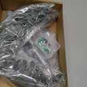 Jexine 4 Pcs Hanging Planters with Artificial Eucalyptus Metal Hanging Vase Indoor Plants Holder Modern Geometric Boho Bathroom Wall Decor for Living Room Home Office(Black)