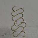 HARFINGTON 6pcs Long S Hooks 4 Inch Extra Long Metal S-Shaped Hanging Hooks High Manganese Steel S Hanger Storage Organizing Tool for Kitchen Garden Bathroom Garage Closet, Gold Tone