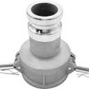 Camlock Fittings Type DA4020 4 Female Camlock  2 Male Standard Couplings Cam lock Fittings Aluminum Material Cam Groove Fitting Dust Plug (4" Female to 2" Male)