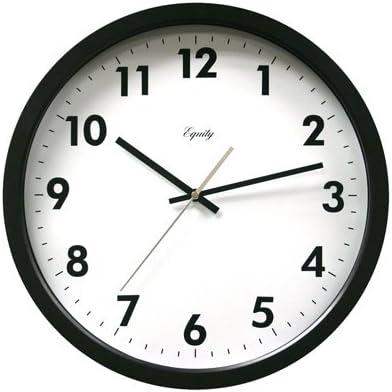 Equity 25509 Commercial Wall Clock, Black, 14-in. - Quantity 4