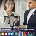 SYNCO Wireless Lavalier Microphone, P2L Dual Transmitter & 1 Receiver 2.4GHz Lapel Mic with Charging Case Plug & Play for YouTube Live Stream Recording Tiktok, Wireless-Lavalier-Microphone-iPhone (White)