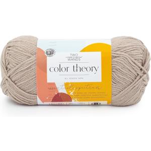 Lion Brand Yarn, Color Theory Worsted Weight Yarn for Knitting and Crochet, Bone, 1 Pack, Acrylic Fiber with Modern Color Palette, Perfect for Sweaters, Hats and Cozy Blankets