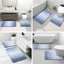Arotive Microfiber Bathroom Rugs, Shaggy Soft and Absorbent Bath Rug, Non-Slip, Thick Plush Machine Washable Dry Bath Mats for Bathroom, Tub and Shower, 59x24, Light Blue, Rectangular