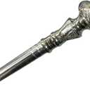 Stainless Steel Walking Stick Cane with Silver Brass Handle | Vintage Luxury Designer Walking Cane for Men & Women | Strong Support Hiking & Mobility Stick for Elders