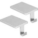 AMAZING TIME Christmas Metal Stocking Holders for Fireplace Tabletop Shelf Xmas Holiday Decoration (Silver)