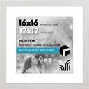 Americanflat 16x16 Picture Frame - Matted to 12x12 - White