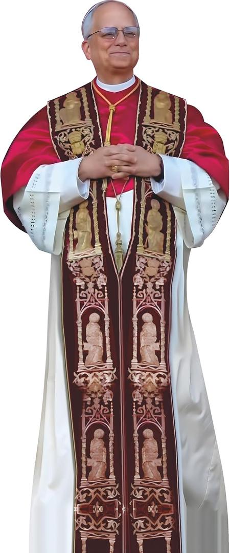 Pope Leo XIV Cardboard Cutout Standee Life Size Freestanding Display with Easel Back Printed on Paperboard