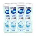 Dial Body Wash, Healthy Hydration, Hyaluronic Acid + Vitamin E, 16 fl oz (Pack of 4), Gentle, Leaves Skin Feeling Soft In 1 Shower, Dermatologist-Tested, No Parabens & Silicones