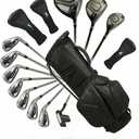 XDriveMax 15-Piece Golf Clubs Men Complete Golf Club Set - Beginner Golf Clubs Set for Men Right Handed - Forged Titanium 10.5 Driver, 5-SW Stainless Steel Irons, Putter & Stand Bag
