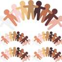 Geyee 216 Pcs Paper Cutouts for Crafts Blank Multicultural People Cut Outs for Bulletin Board Person Cardstock for Art Supplies Craft Project Home Decoration