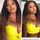 quickwig Senegalese Twist Braided Wig for Black Women Full Lace Short Knotless Twist Wigs Glueless Ombre Brown Synthetic Braids Wigs with Baby Hair Micro Twist Hair 20 inches 1B/30